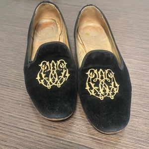Stubbs and Wootton velvet flats loafers 9.5